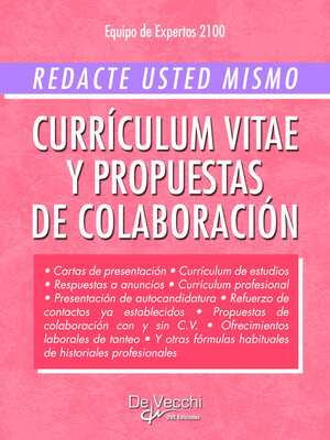 cover image of Redacte usted mismo currículum vitae y propuestas de colaboración